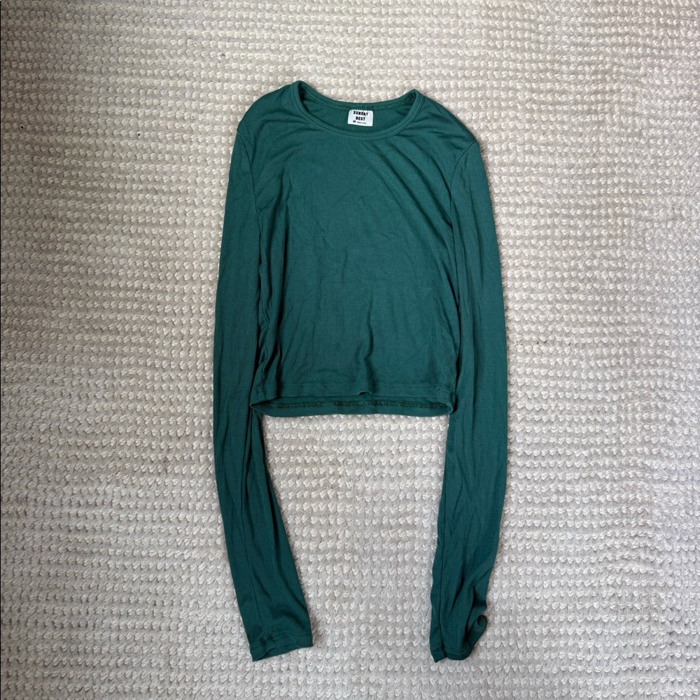 Aritzia green Sunday best long sleeve